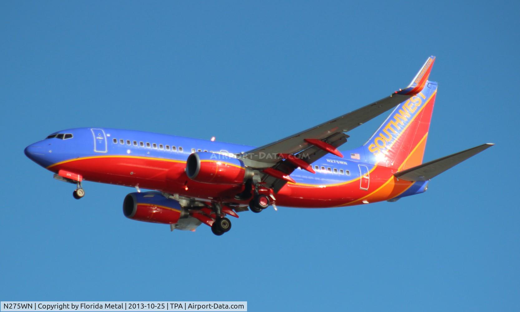 N275WN, 2007 Boeing 737-7H4 C/N 36153, Southwest 737-700