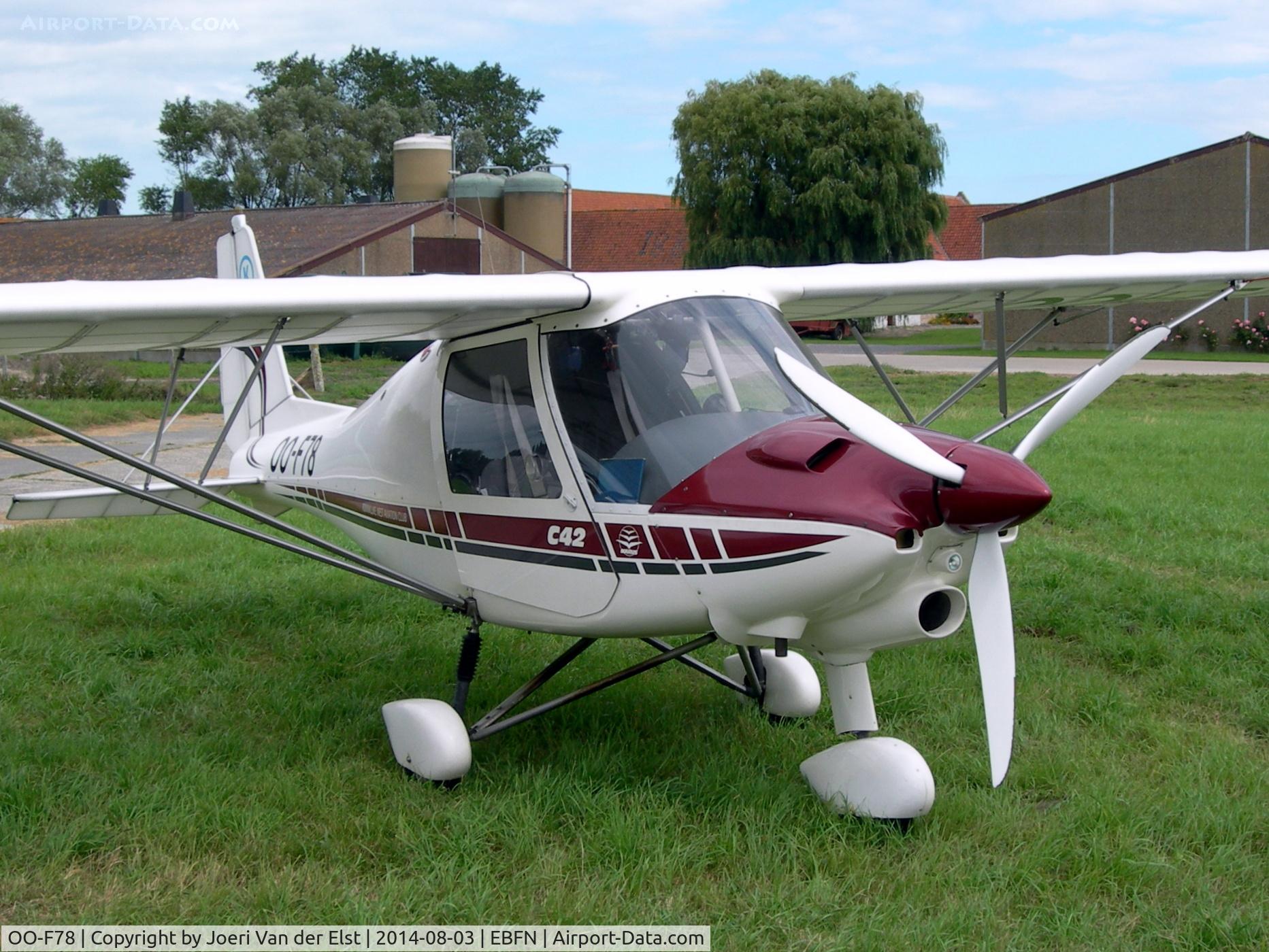 OO-F78, 2008 Comco Ikarus C42 C/N 0802-6942, Fly-in Koksijde 2014