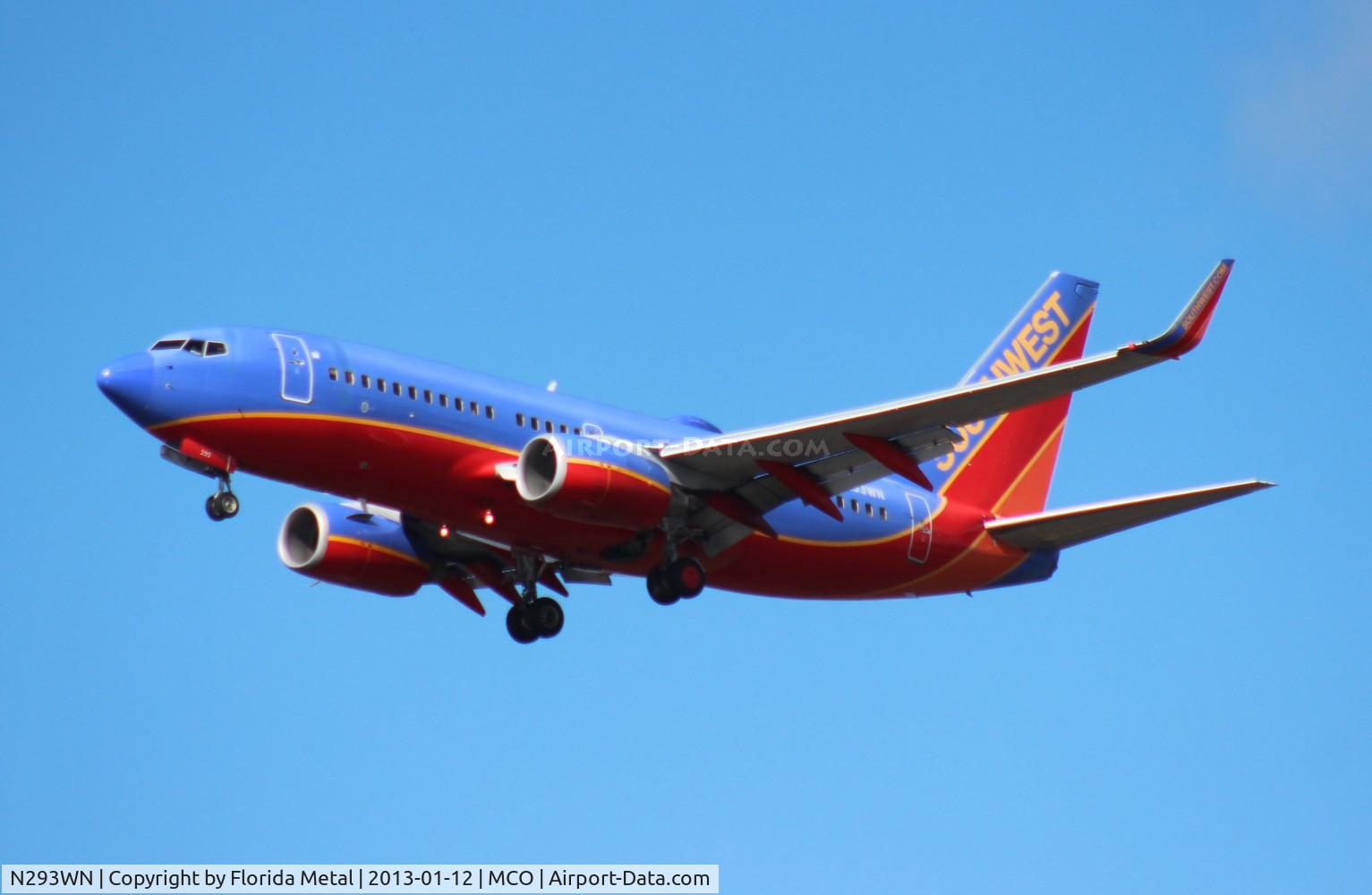 N293WN, 2007 Boeing 737-7H4 C/N 36612, Southwest 737-700