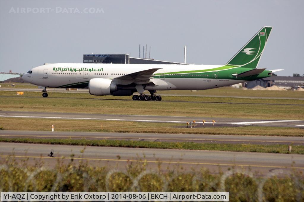 YI-AQZ, 2012 Boeing 777-29MLR C/N 40993, YI-AQZ just arrived rw 22L