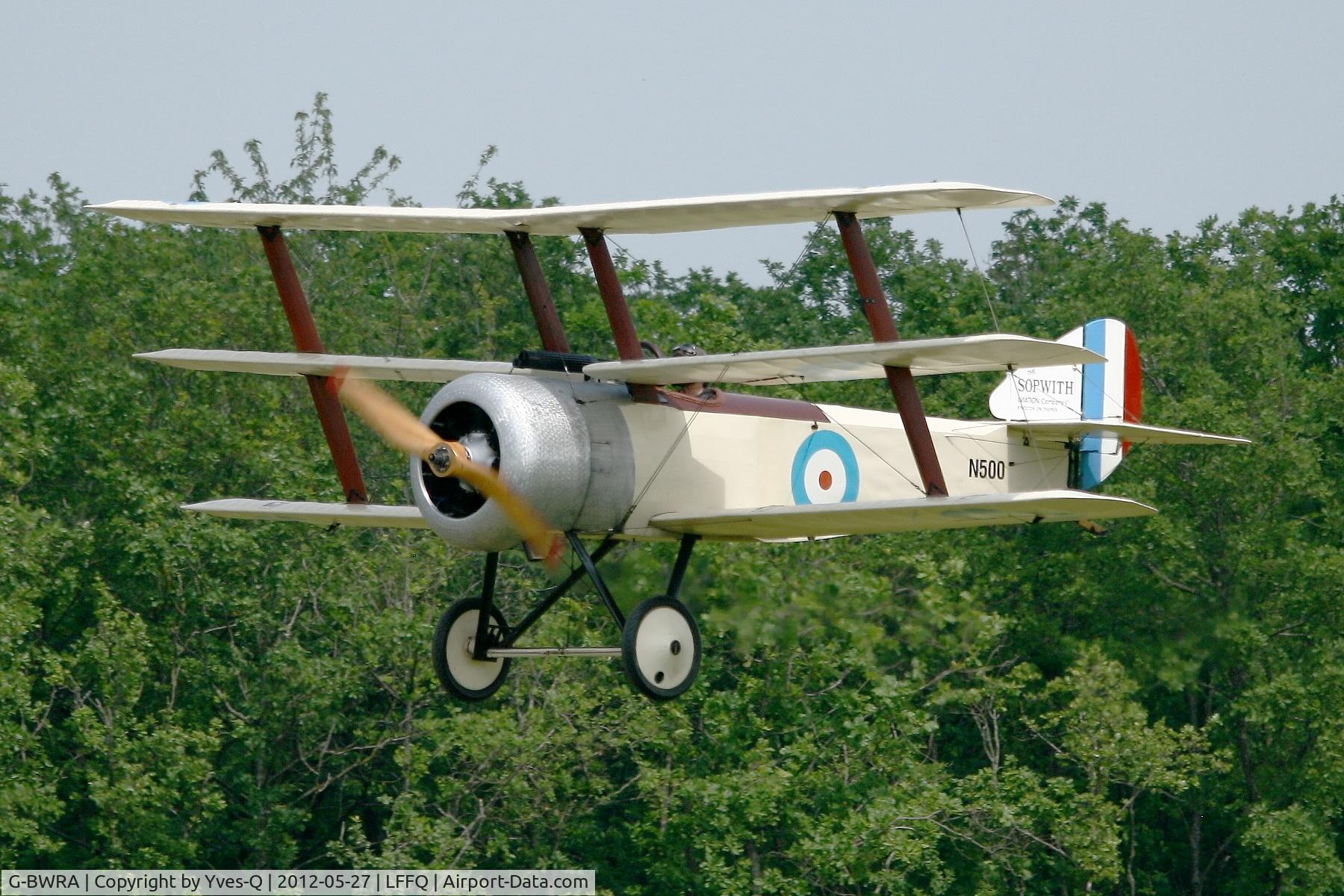 G-BWRA, 1988 Sopwith Triplane Replica C/N PFA 021-10035, Sopwith Triplane Replica, La Ferté-Alais Airfield (LFFQ) Air Show (Le Temps Des Hélices) in may 2012