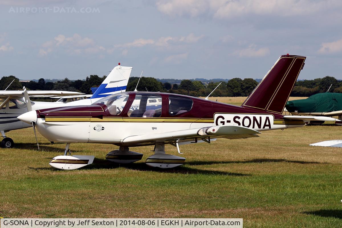 G-SONA, 1980 Socata TB-10 Tobago C/N 151, PARKED AT EGKH - HEADCORN UK
