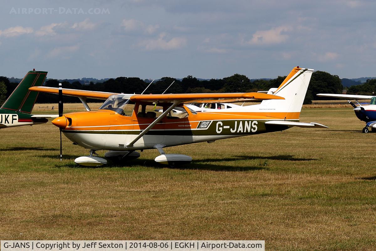 G-JANS, 1973 Reims FR172J Reims Rocket C/N 0414, PARKED AT EGKH - HEADCORN UK