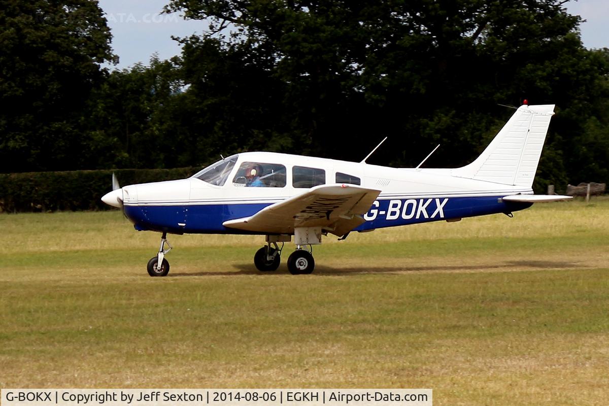 G-BOKX, 1978 Piper PA-28-161 Cherokee Warrior II C/N 28-7816680, LANDING AT HEADCORN