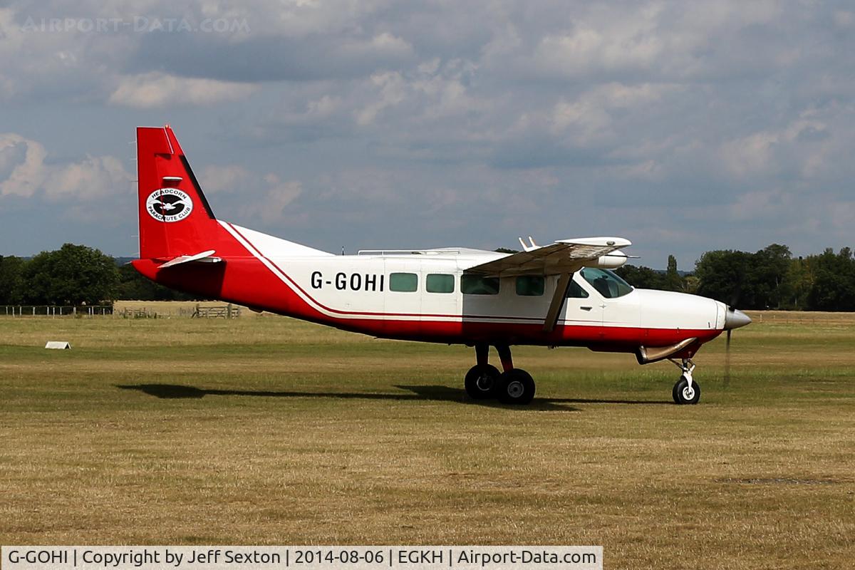G-GOHI, 1985 Cessna 208 Caravan I C/N 20800040, RETURN FROM PARA DROP AT HEADCORN