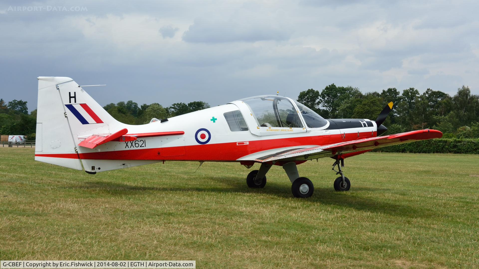 G-CBEF, 1974 Scottish Aviation Bulldog T.1 C/N BH120/286, 2. XX621 visiting Old Warden (Shuttleworth) Airfield.