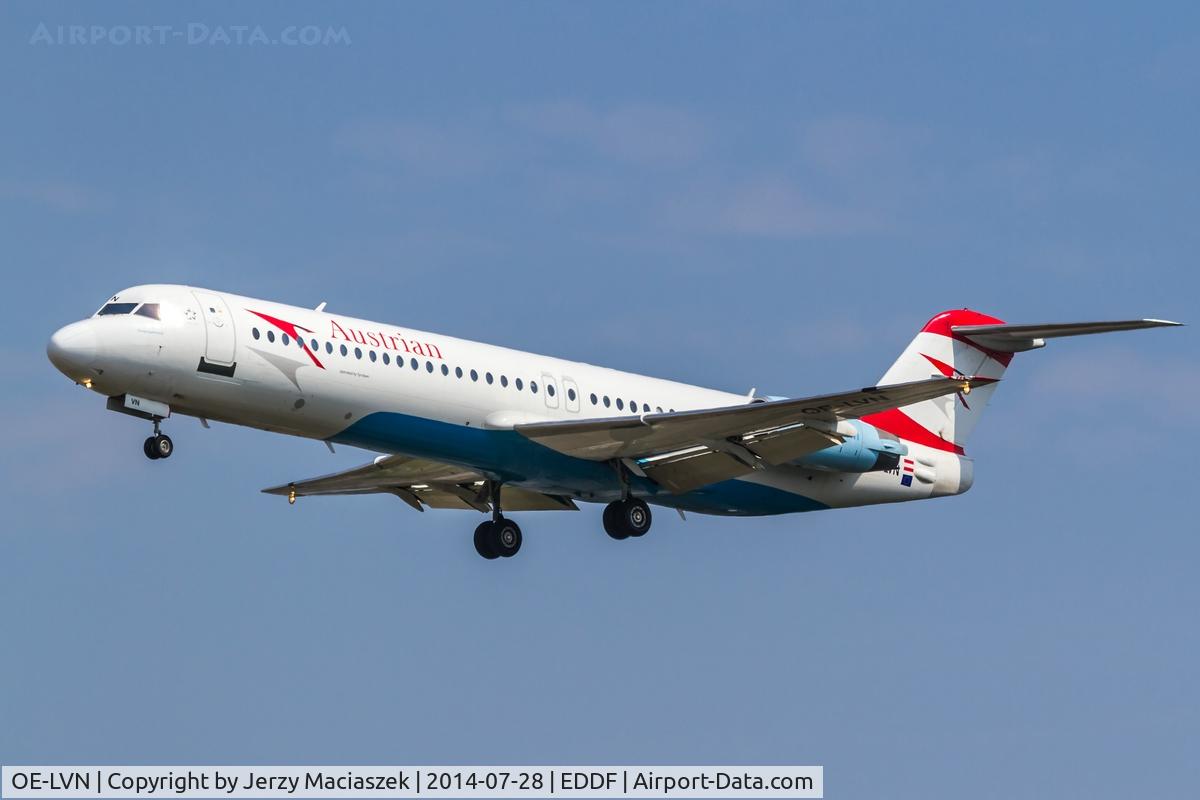 OE-LVN, 1991 Fokker 100 (F-28-0100) C/N 11367, Fokker 100