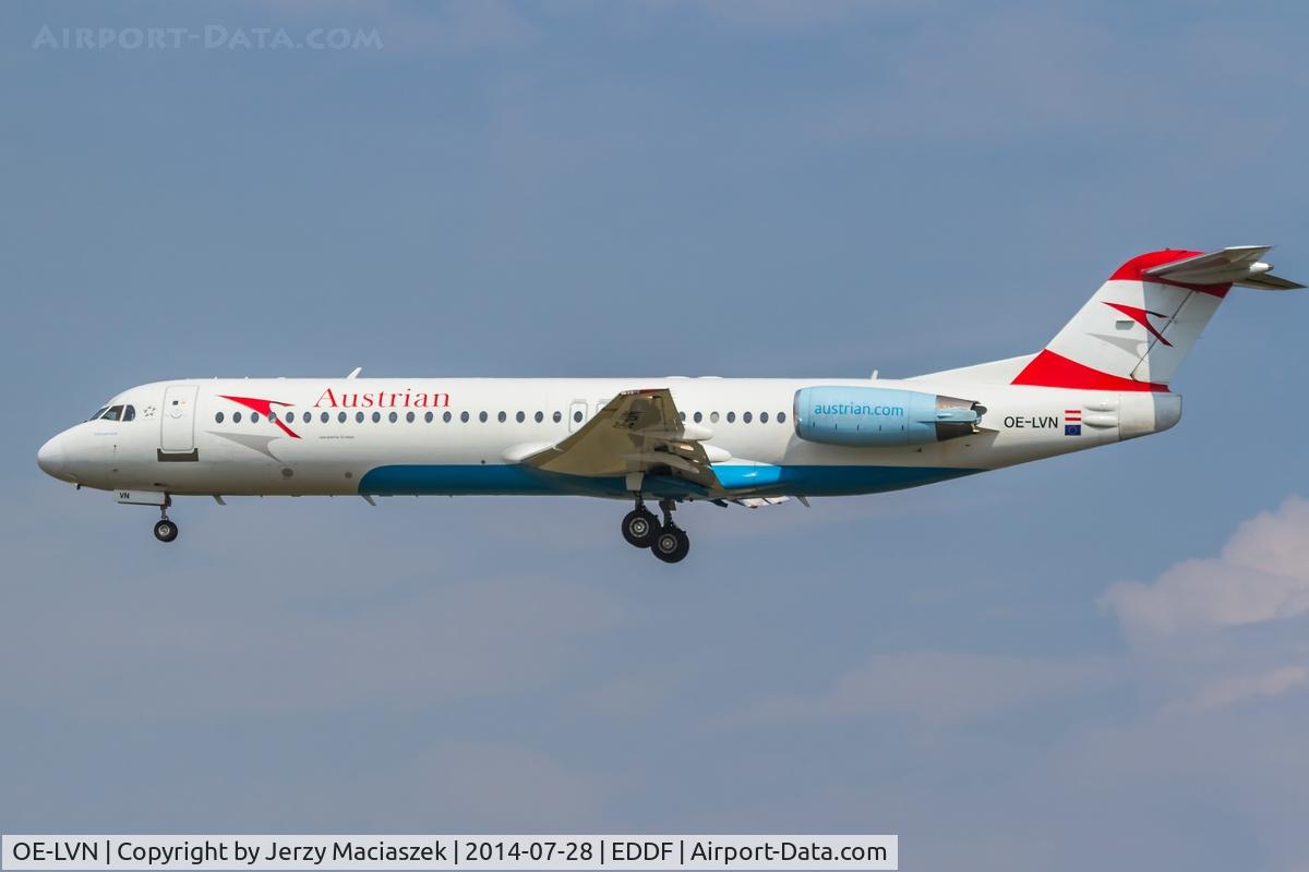 OE-LVN, 1991 Fokker 100 (F-28-0100) C/N 11367, Fokker 100