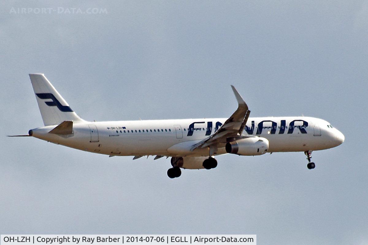 OH-LZH, 2013 Airbus A321-231 C/N 5803, Airbus A321-231(SL) [5803] (Finnair) Home~G 06/07/2014. On approach 27L.