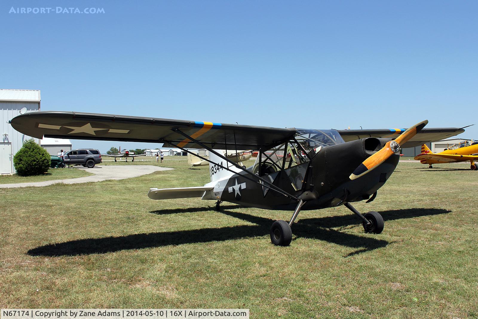 N67174, 1943 Stinson L-5 Sentinel C/N 76-397, At the 2014 Propwash Party