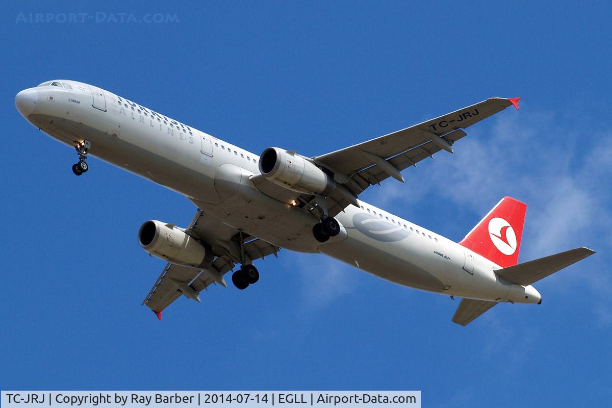 TC-JRJ, 2008 Airbus A321-231 C/N 3429, Airbus A321-231 [3429] (THY Turkish Airlines) Home~G 14/07/2014. On approach 27R.