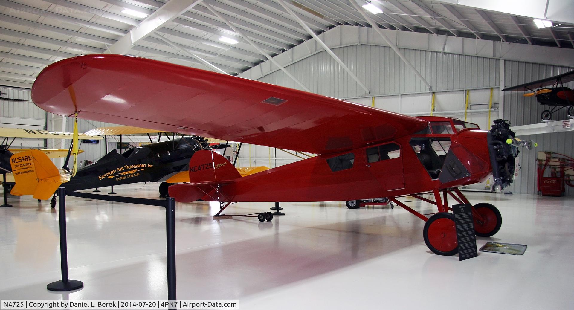 N4725, 1928 Cessna AW C/N 138, The world's oldest Cessna is now at the Eagle's Mere Air Museum.