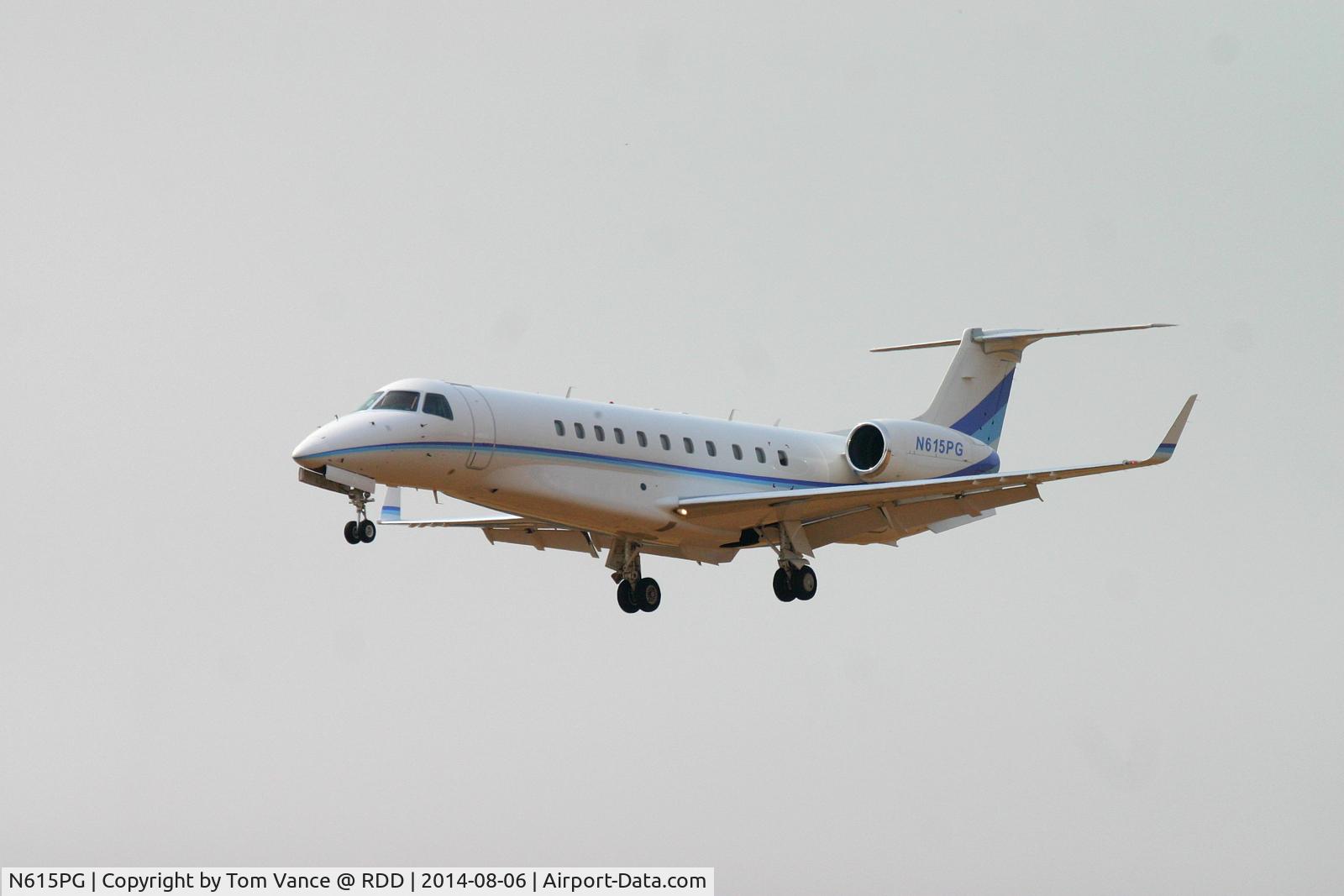 N615PG, 2007 Embraer EMB-135BJ Legacy C/N 14501004, PG&E Corporate jet on final to Redding, CA