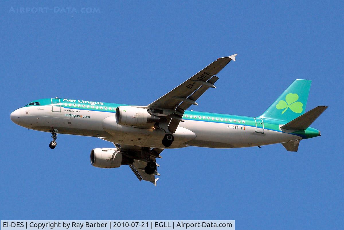 EI-DES, 2005 Airbus A320-214 C/N 2635, Airbus A320-214 [2635] (Aer Lingus) Home~G 21/07/2010. On approach 27R.