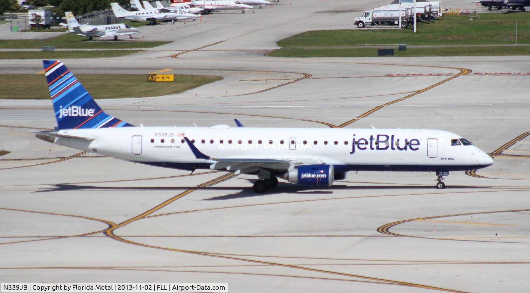 N339JB, 2011 Embraer ERJ-190-100 IGW 190AR C/N 19000490, Jet Blue E190