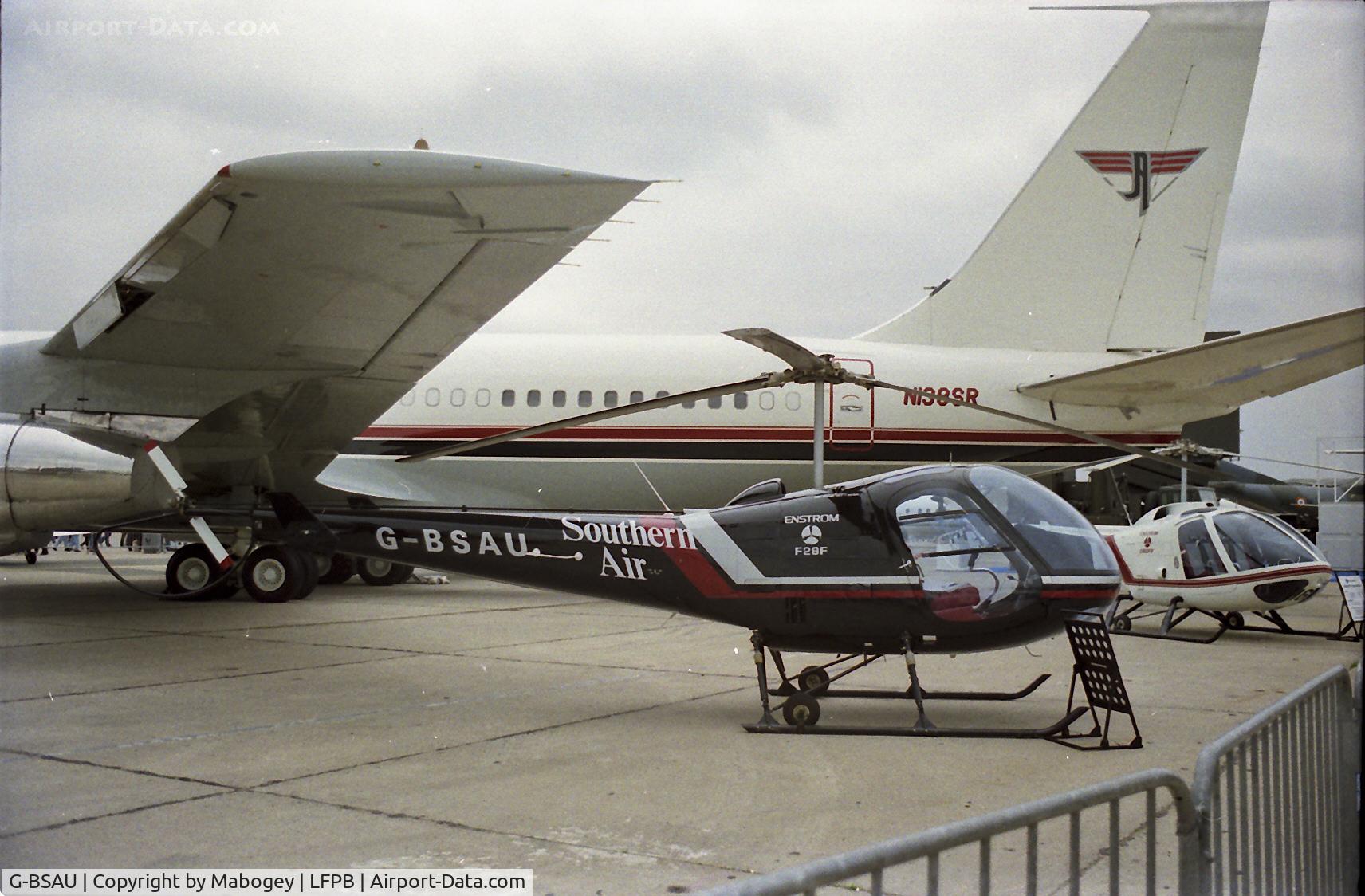 G-BSAU, 1990 Enstrom F-28F Falcon C/N 765, @ Le Bourget 1991.