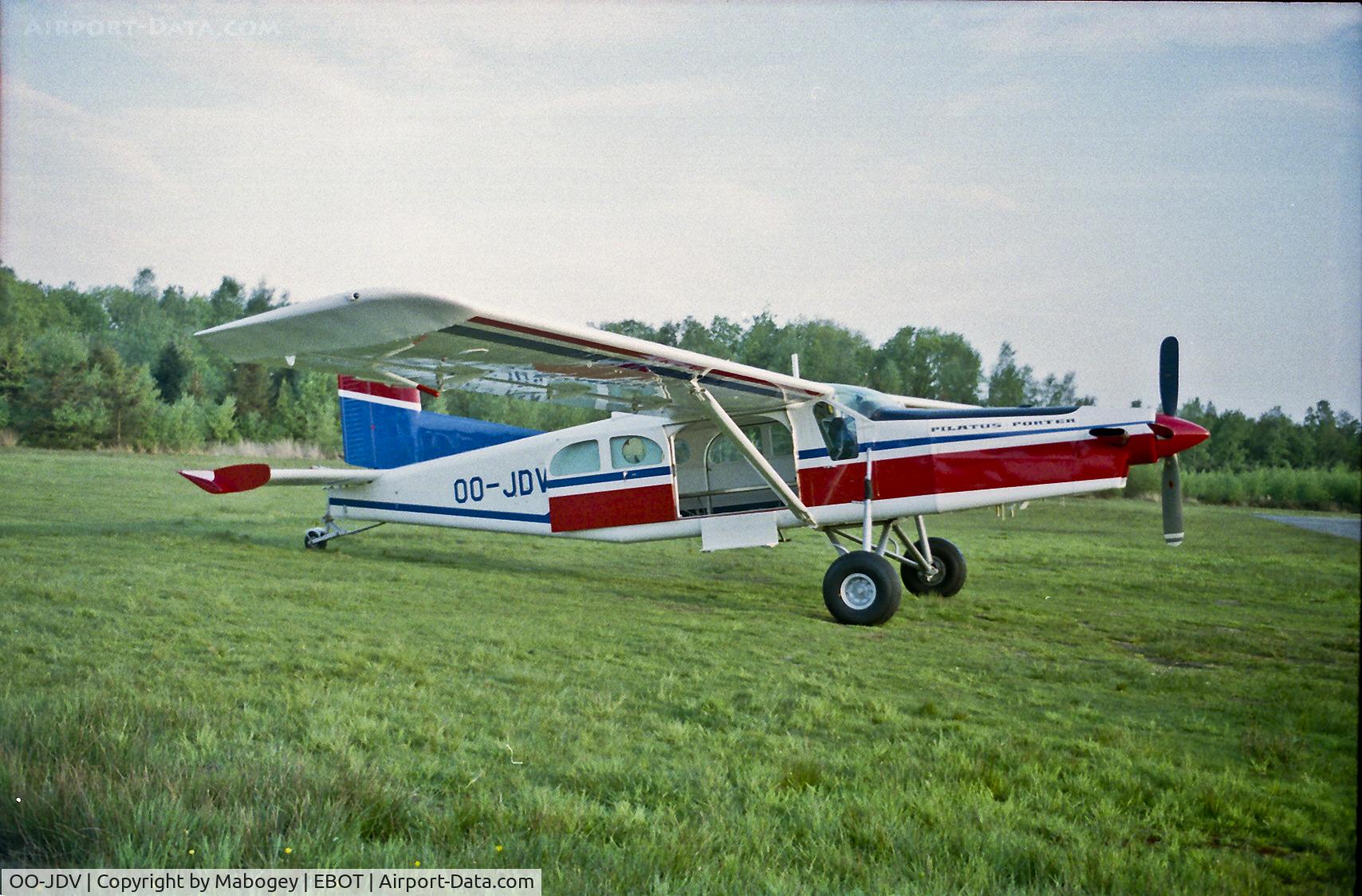 OO-JDV, 1994 Pilatus PC-6/B2-H4 Turbo Porter C/N 911, The JDV @ Oud-Turnhout airport 1995.