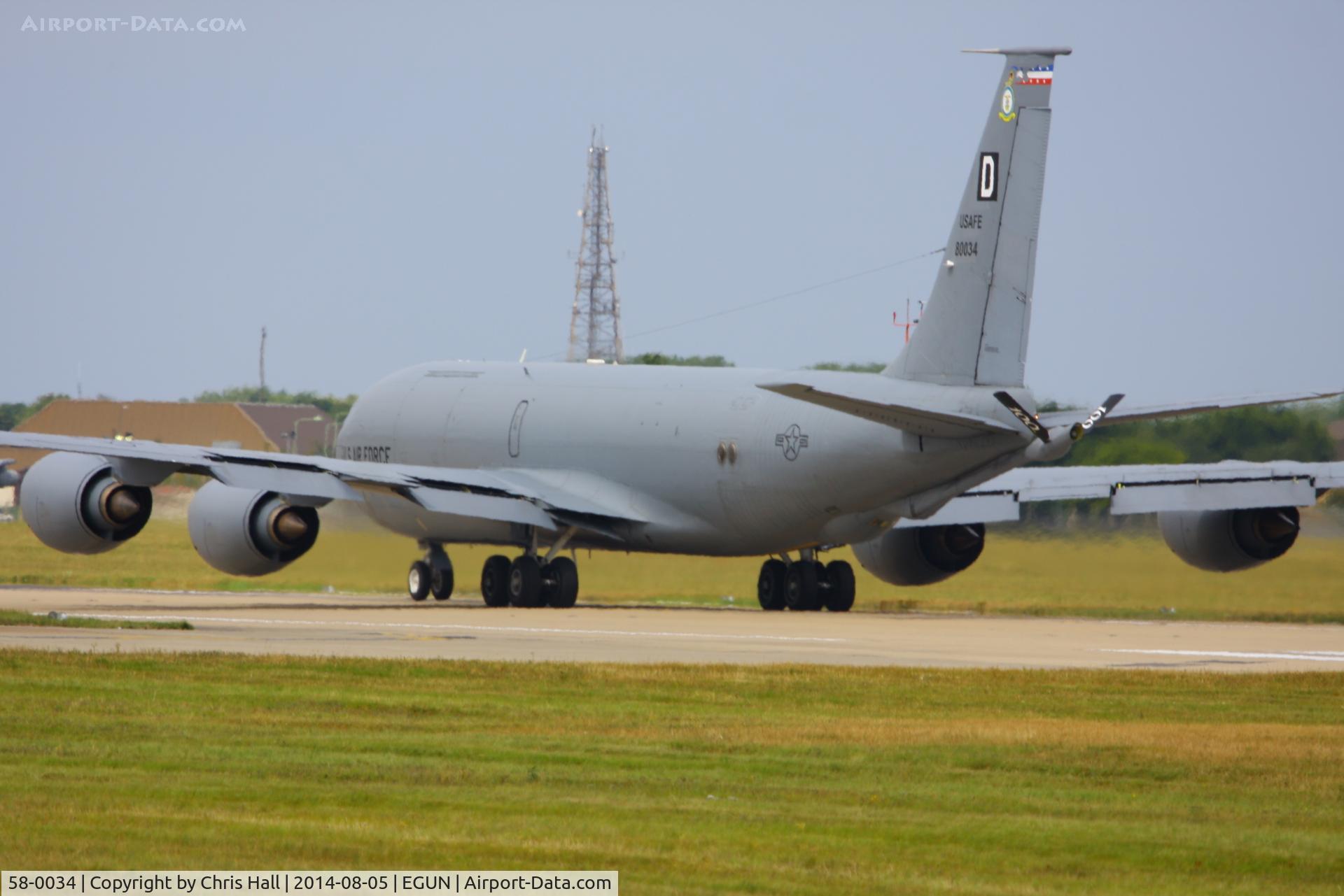 58-0034, 1958 Boeing KC-135R Stratotanker C/N 17779, 100th Air Refueling Wing