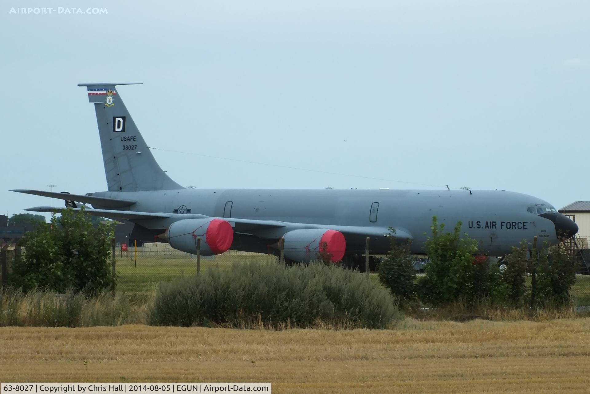 63-8027, 1963 Boeing KC-135R Stratotanker C/N 18644, 100th Air Refueling Wing