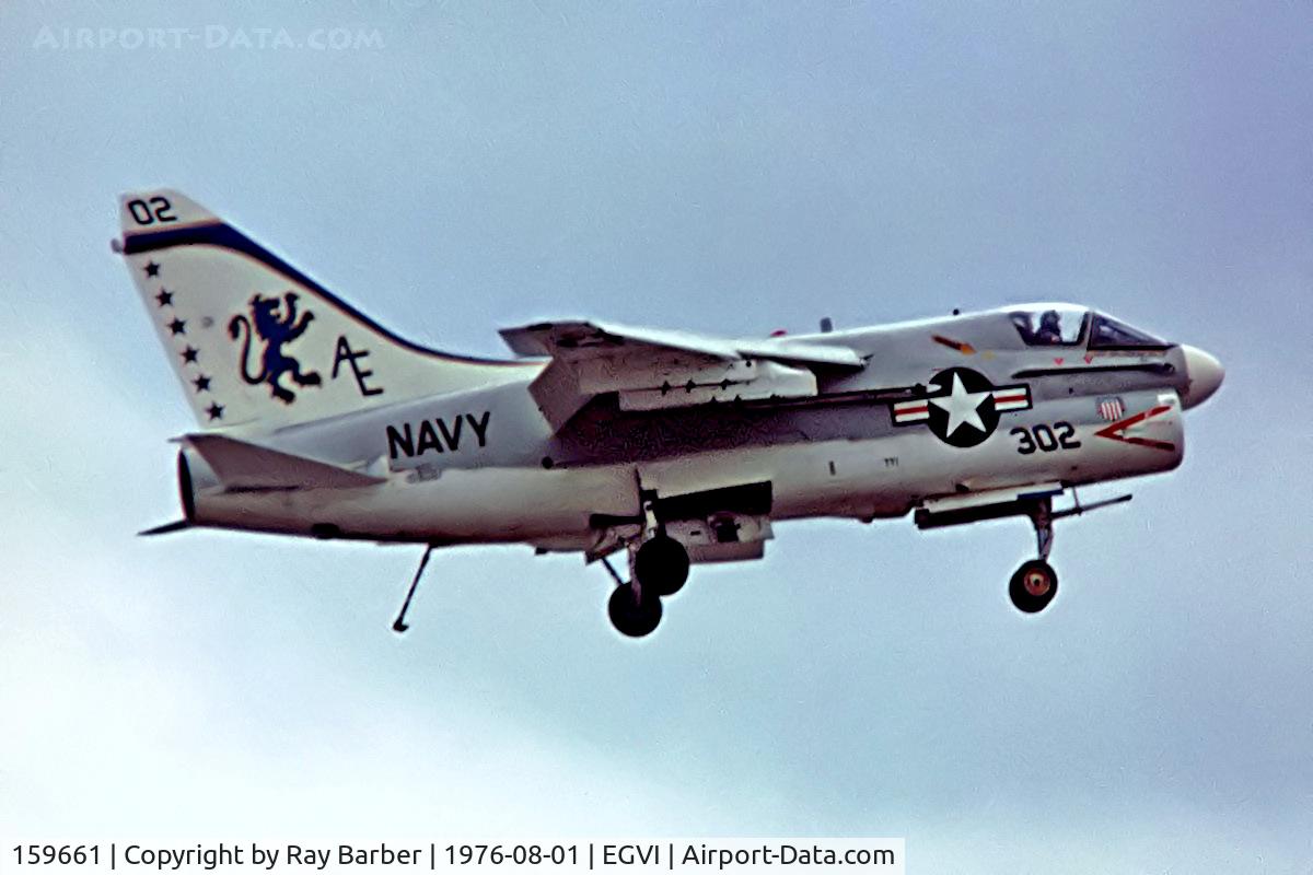 159661, LTV A-7E Corsair II C/N E-470, Ling-Temco-Vought A-7E Corsair II [E-470] (United States Navy) RAF Greenham Common~G 01/08/1976