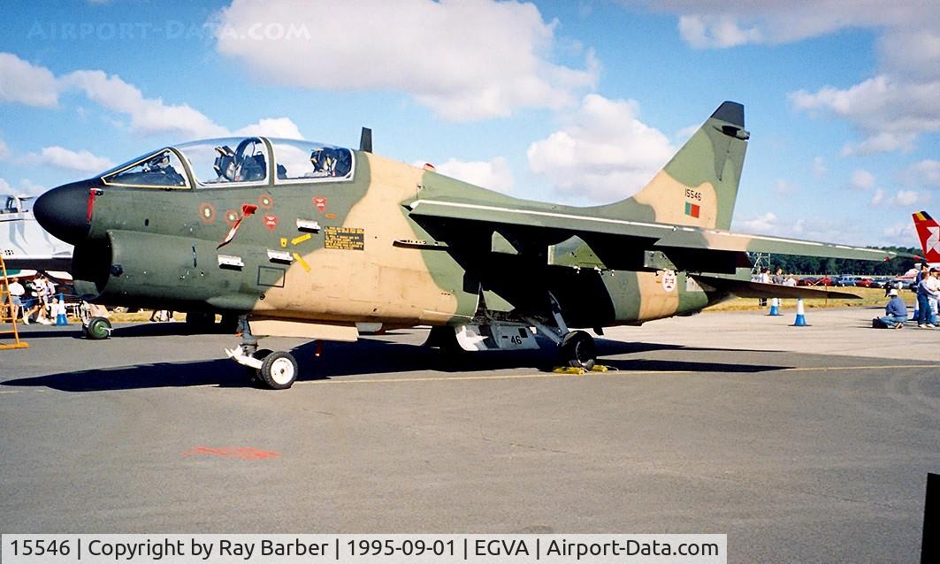15546, LTV TA-7P Corsair II C/N A-105, Ling-Temco-Vought TA-7P Corsair II [A-177] (Portuguese Air Force) RAF Fairford~G 22/07/1995