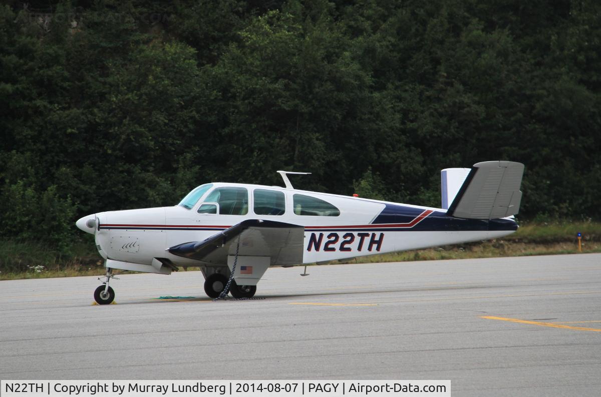 N22TH, 1961 Beech N35 Bonanza C/N D-6784, On the ramp at Skagway, Alaska.