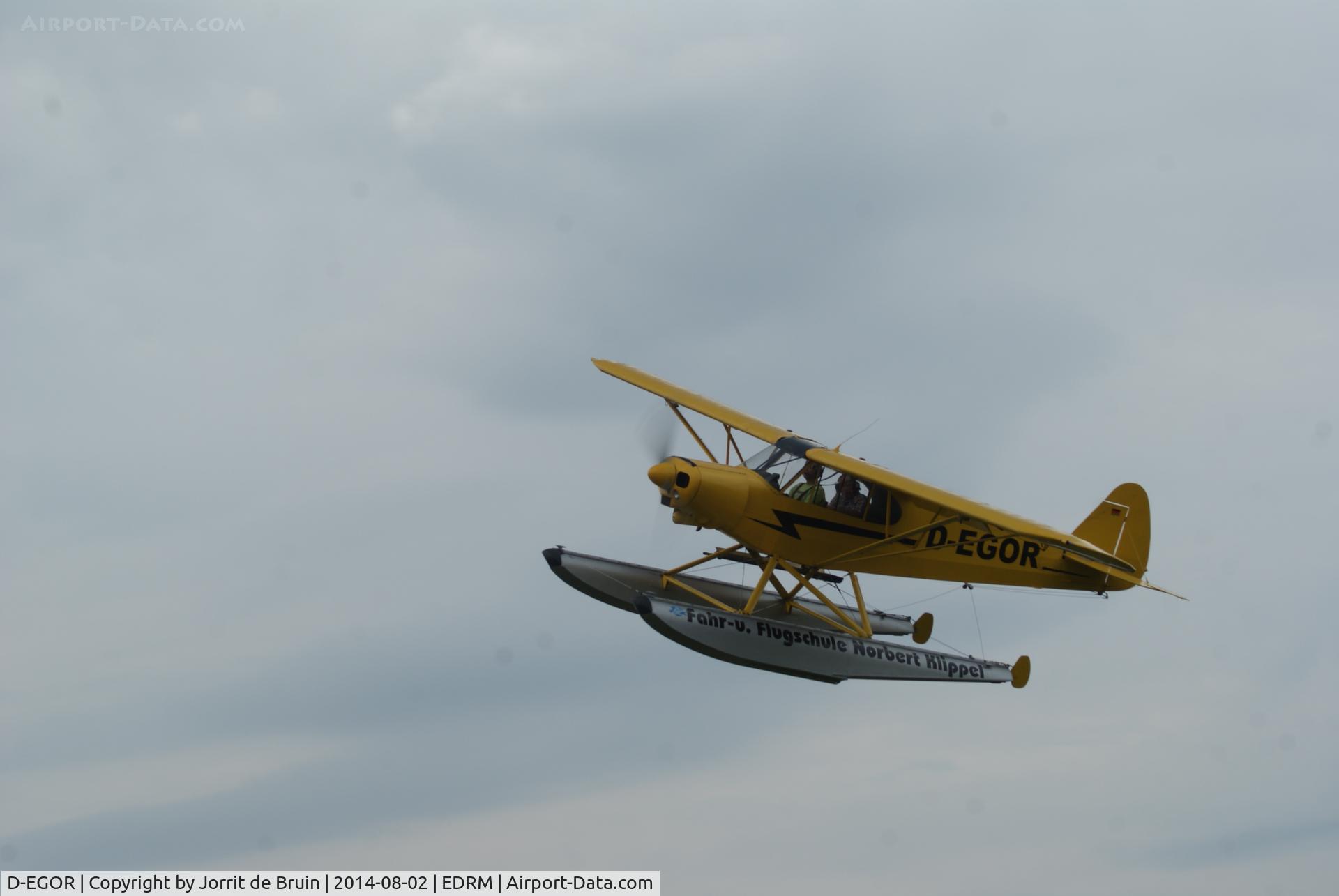 D-EGOR, Piper L-4H Grasshopper (J3C-65D) C/N 10668, Während des Flugplatzfest auf dem Mont-Royal Traben-Trarbach Flugplatz. - During the Flugplatzfest on the Mont-Royal Traben-Trarbach airport.