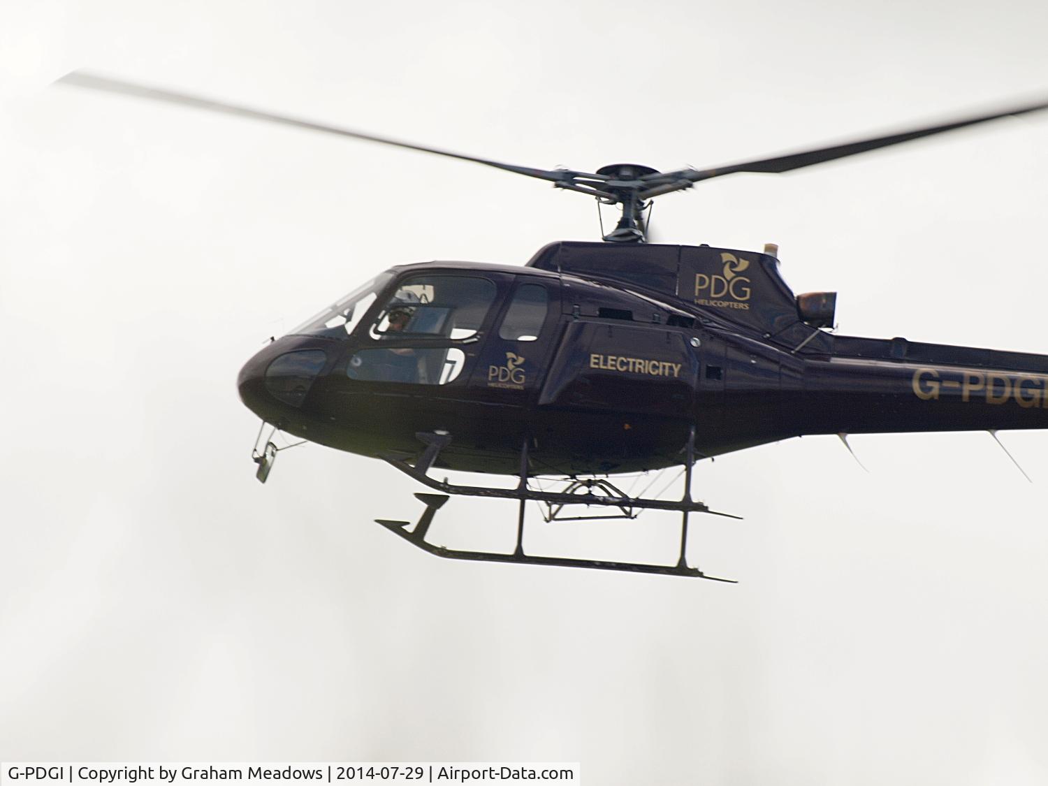 G-PDGI, 1987 Aerospatiale AS-350B-1 Ecureuil C/N 1991, Working for Northern Powergrid during  Electricity Overhead line Survey, County Durham