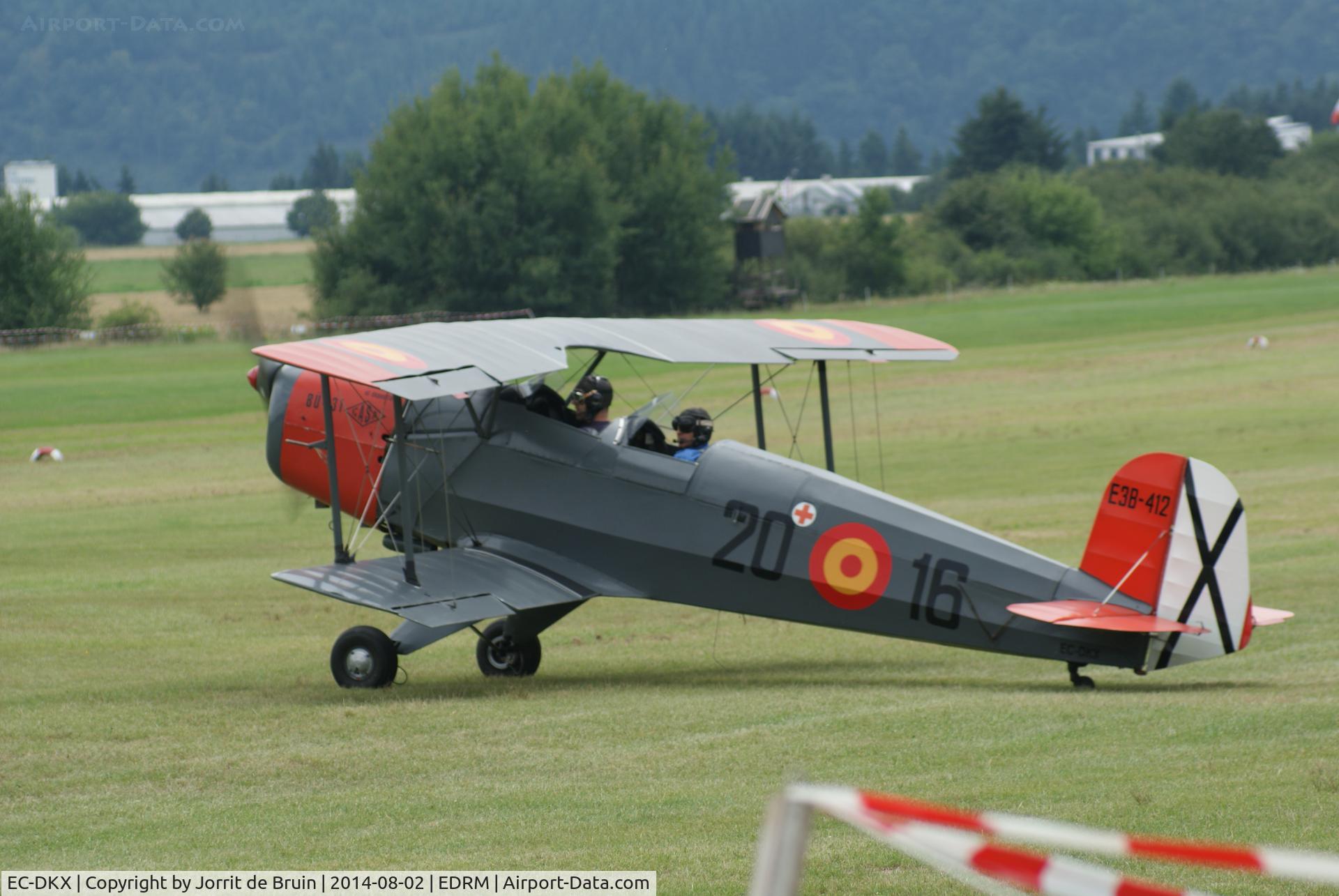 EC-DKX, 1953 CASA 1-131E Jungmann 2000 C/N 2016, Während des Flugplatzfest auf dem Mont-Royal Traben-Trarbach Flugplatz. - During the Flugplatzfest on the Mont-Royal Traben-Trarbach airport.