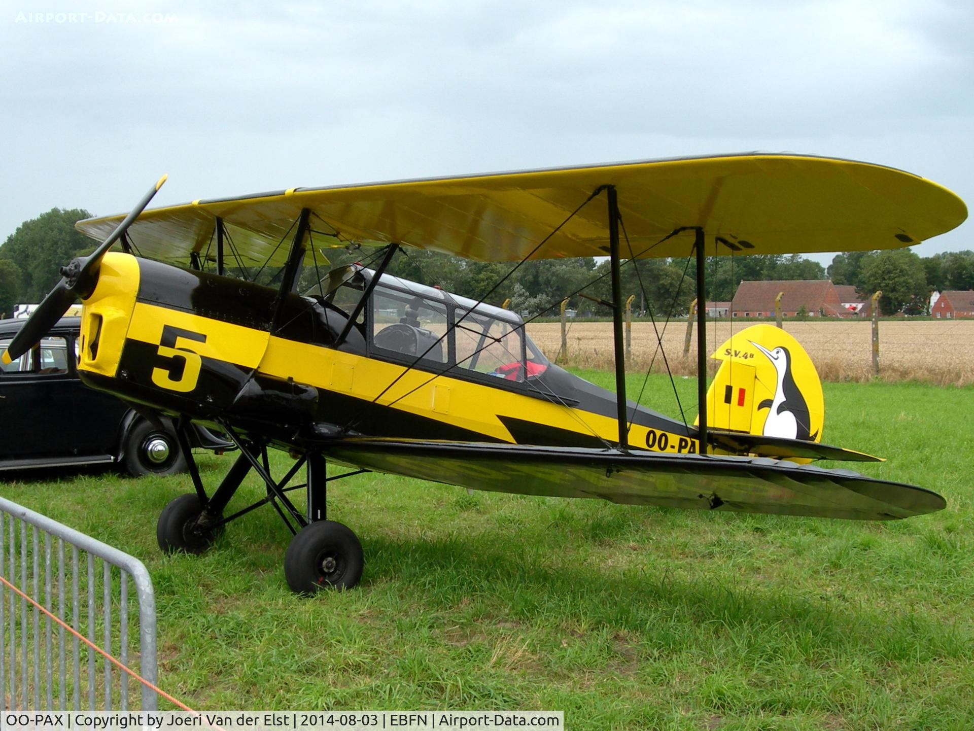 OO-PAX, 1948 Stampe-Vertongen SV-4B C/N 1147, Fly-in Koksijde 2014