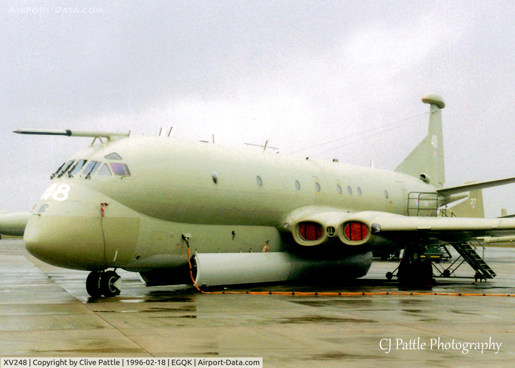 XV248, Hawker Siddeley Nimrod MR.2 C/N 8023, Scanned from a print, pictured on the ramp at RAF Kinloss.