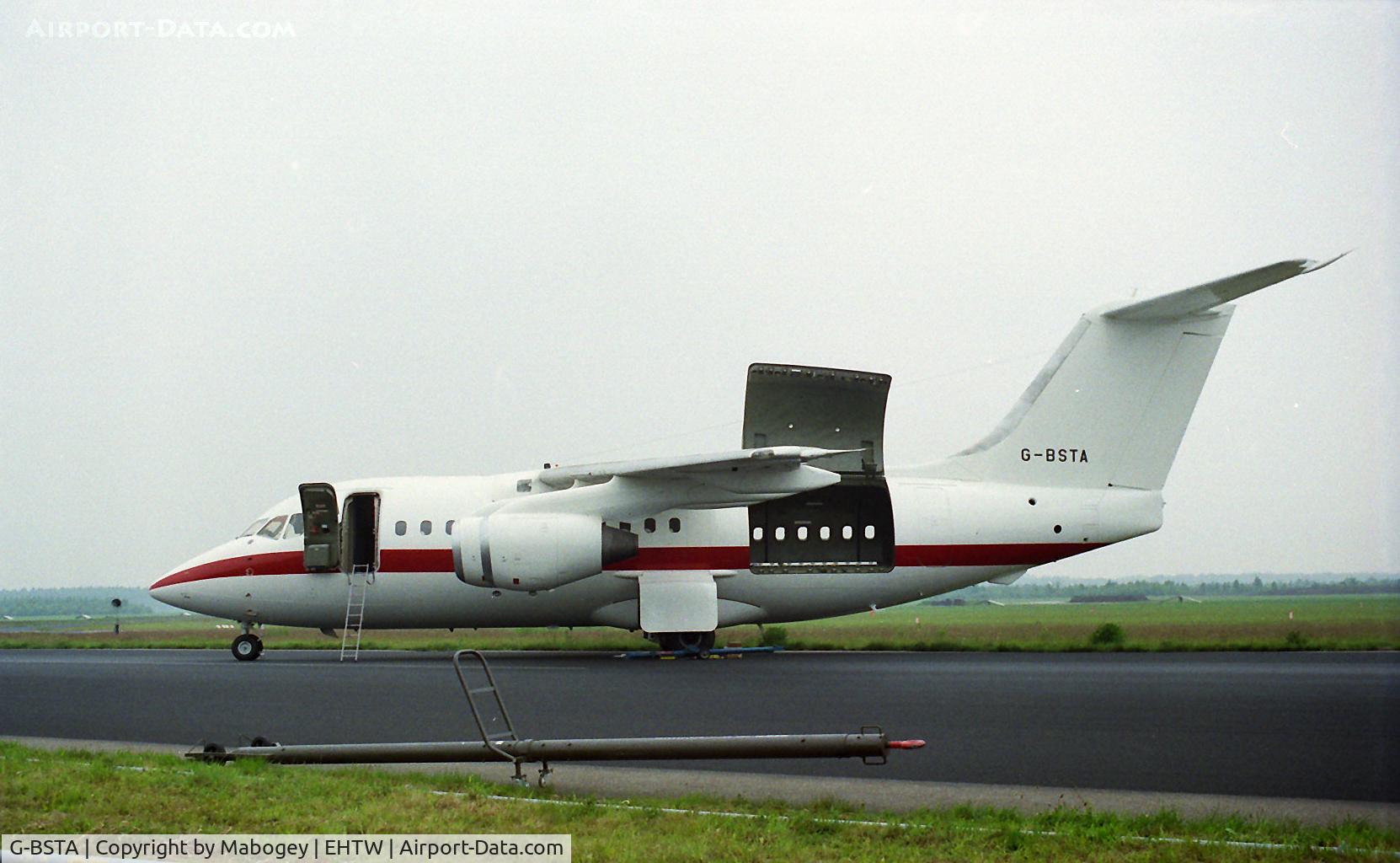 G-BSTA, 1982 British Aerospace BAe.146-100 C/N E1002, @ airshow Twente airbase 90's.