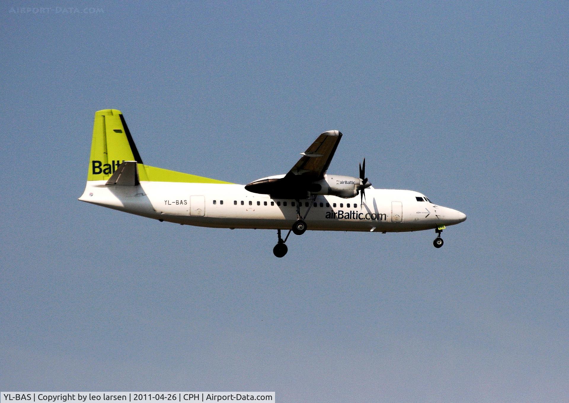 YL-BAS, 1989 Fokker 50 C/N 20162, Copenhagen Kastrup 26.4.11