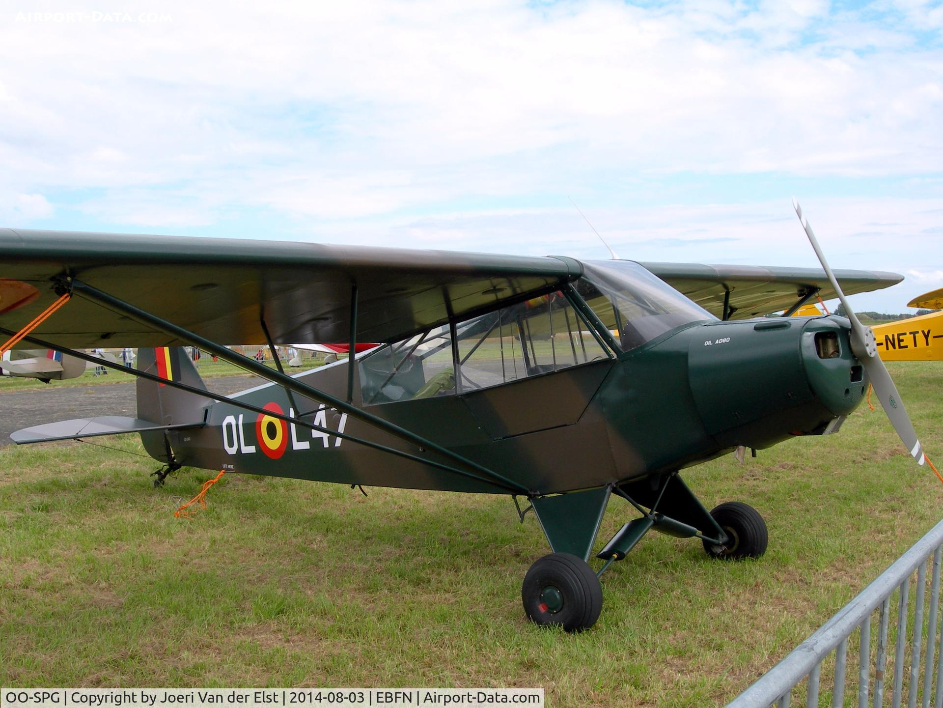 OO-SPG, 1952 Piper L-18C Super Cub (PA-18-95) C/N 18-2060, Fly-in Koksijde 2014