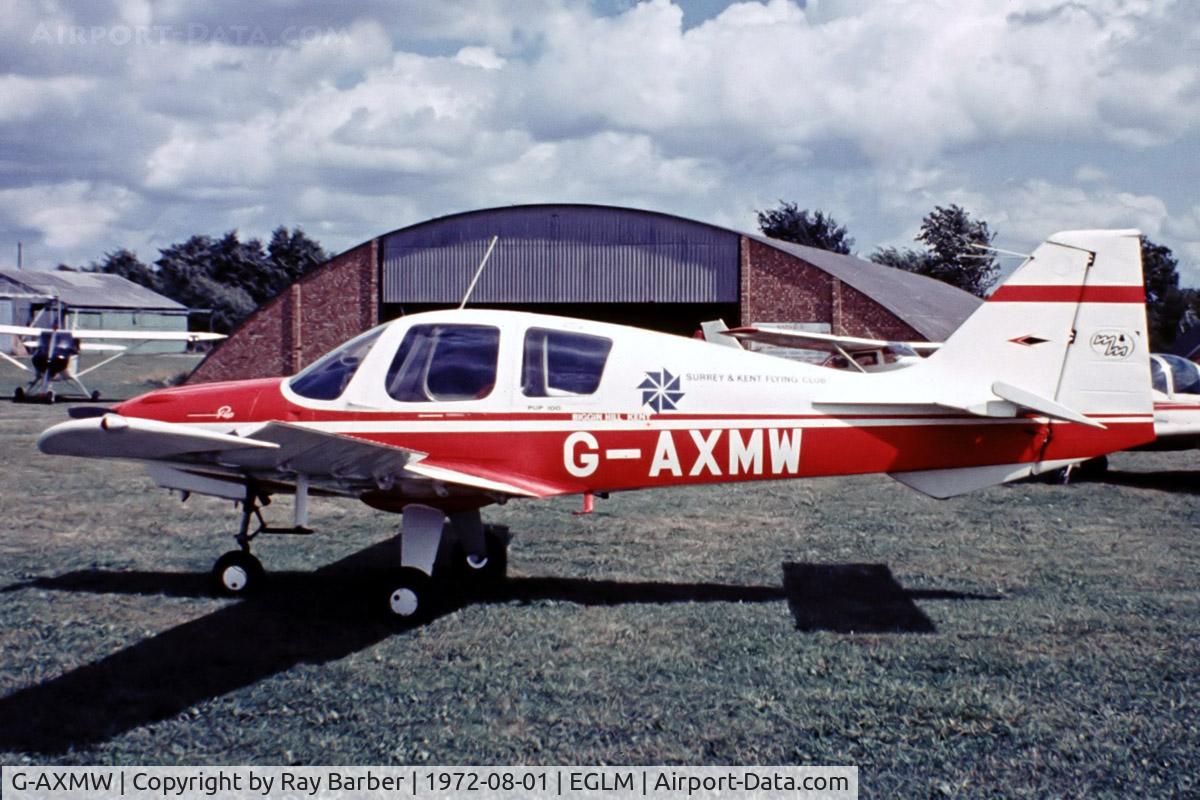 G-AXMW, 1969 Beagle B-121 Pup Series 1 (Pup 100) C/N B121-101, G-AXMW   Beagle B.121-100 Pup [B121-101] (Surrey & Kent Flying Club) White Waltham~G 01/08/1972. Date approximate.