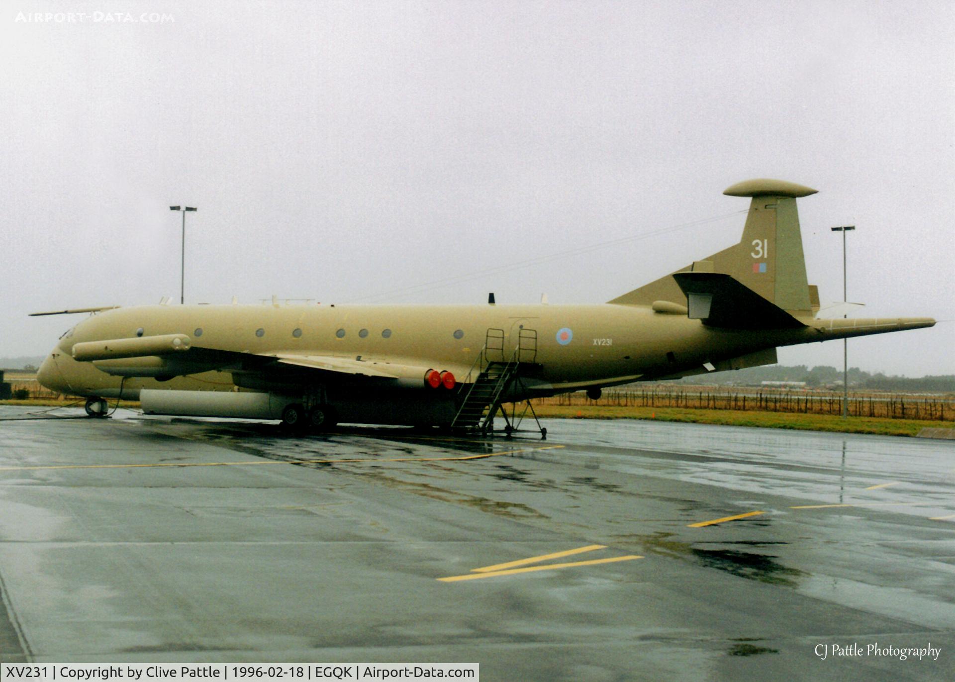 XV231, Hawker Siddeley Nimrod MR.2 C/N 8006, Scanned from a print. Pictured on a freezing February day in North Scotland, XV231 pictured on the ramp ready for action.