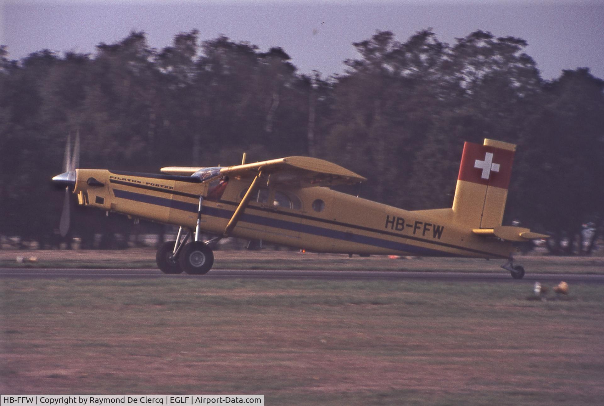 HB-FFW, Pilatus PC-6 Turbo Porter C/N 735, FAB 1976