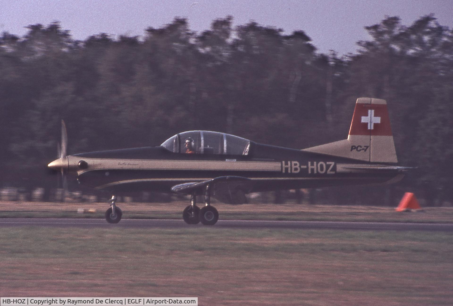 HB-HOZ, 1959 Pilatus PC-7 Turbo Trainer C/N 509, FAB 1976