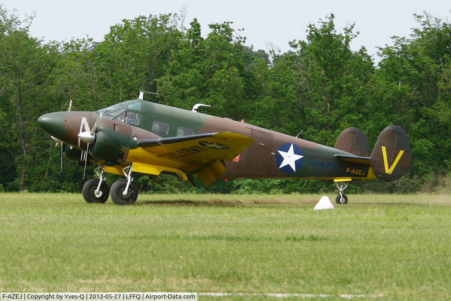 F-AZEJ, 1958 Beech E18S C/N BA-359, Beech E18S, La Ferté-Alais Airfield (LFFQ) Air show 2012