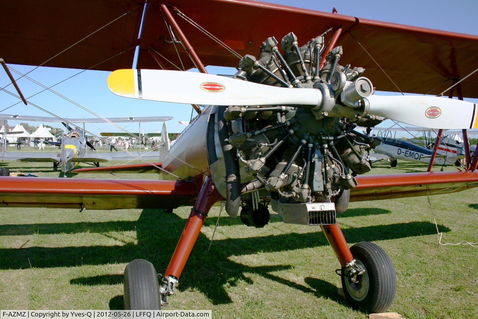 F-AZMZ, Boeing E75 C/N 75.SA.98, Boing Stearman E-75, La Ferté-Alais Airfield (LFFQ)