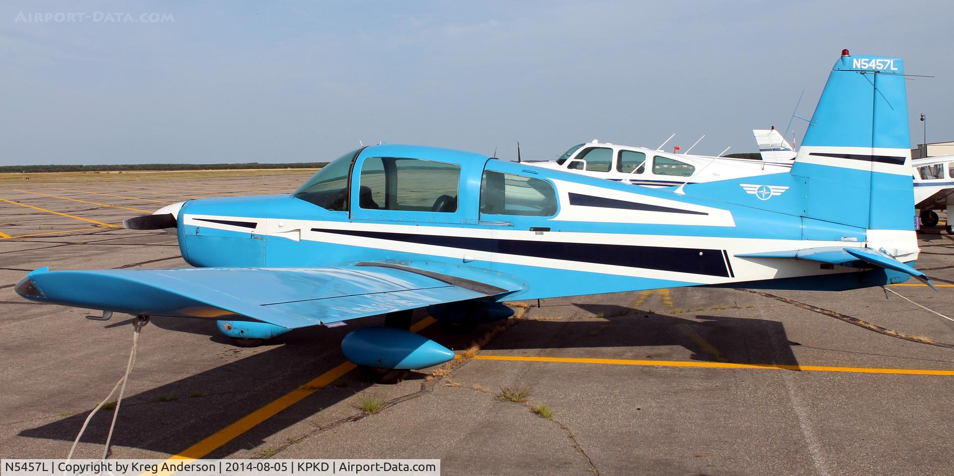 N5457L, 1973 Grumman American AA-5 Traveler C/N AA5-0357, Grumman AA-5 Traveler on the ramp in Park Rapids, MN.