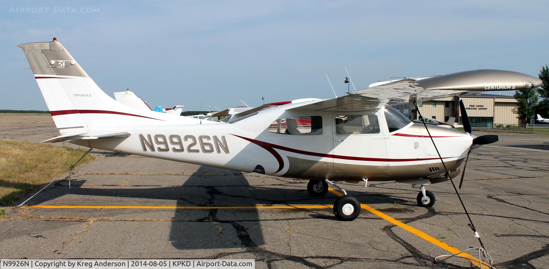 N9926N, Cessna T210N Turbo Centurion C/N 21063252, Cessna T210N Centurion on the ramp in Park Rapids, MN.