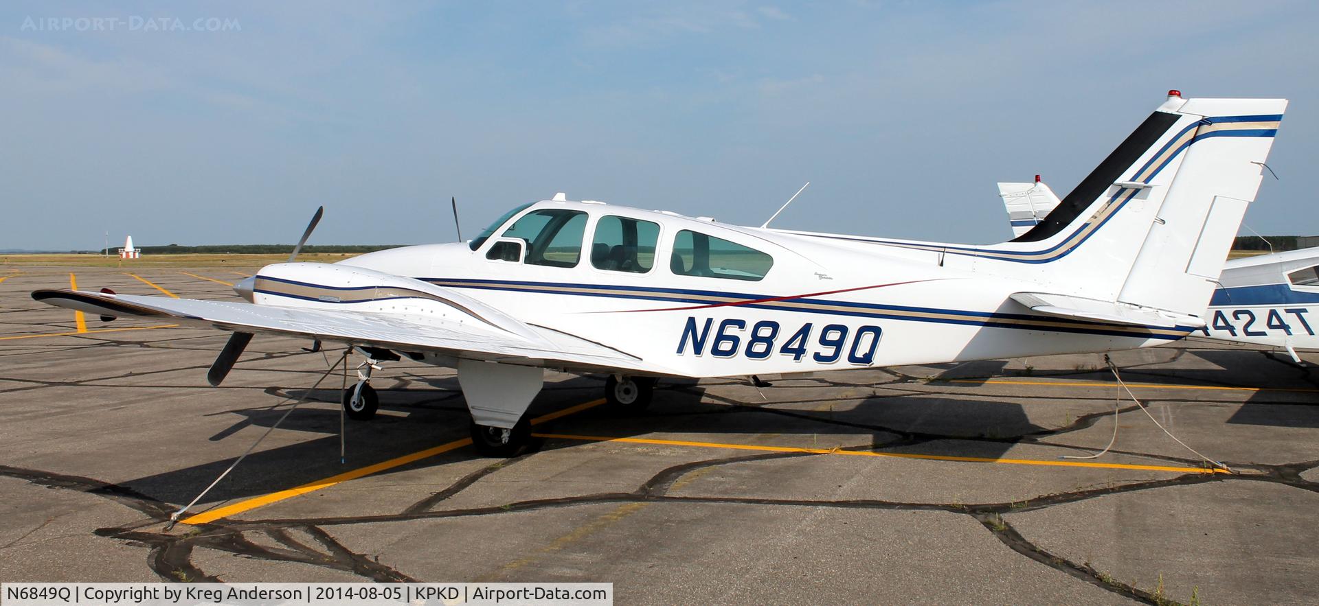 N6849Q, 1964 Beech 95-B55 (T42A) Baron C/N TC-667, Beech 95-B55 Baron on the ramp in Park Rapids, MN.