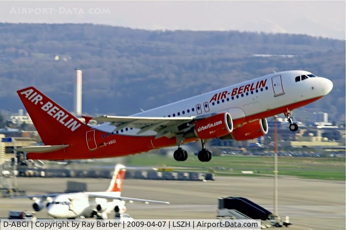 D-ABGI, 2007 Airbus A319-112 C/N 3346, Airbus A319-112 [3346] (Air Berlin) Zurich~HB 07/04/2009