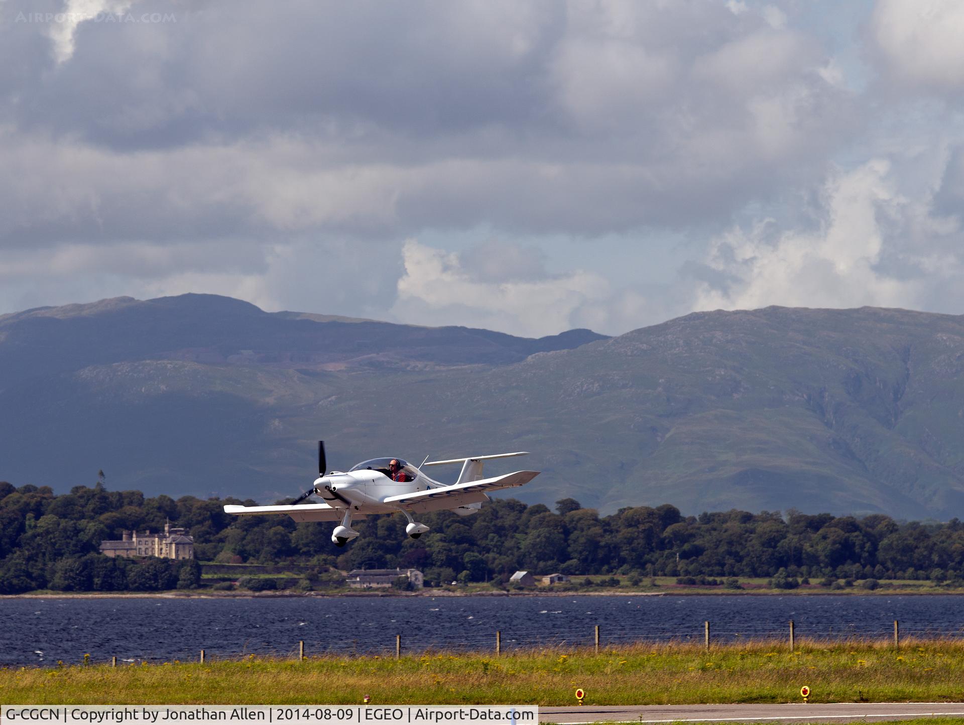 G-CGCN, 2009 Dyn'Aero MCR-01 Club C/N PFA 301A-14742, On approach to Runway 19, Oban Airport.