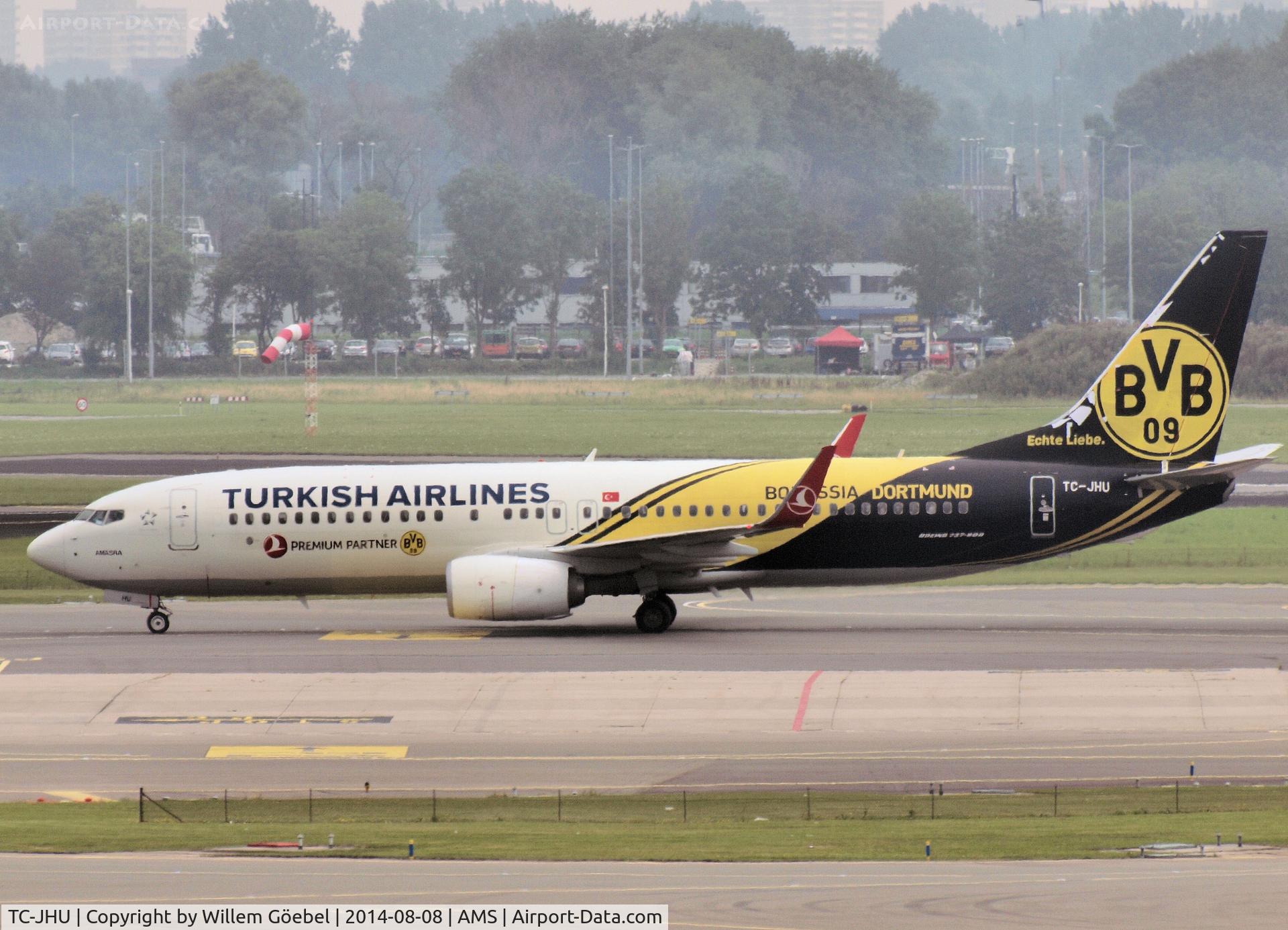 TC-JHU, 2013 Boeing 737-8F2 C/N 42002, Taxi to the gate of Schiphol Airport