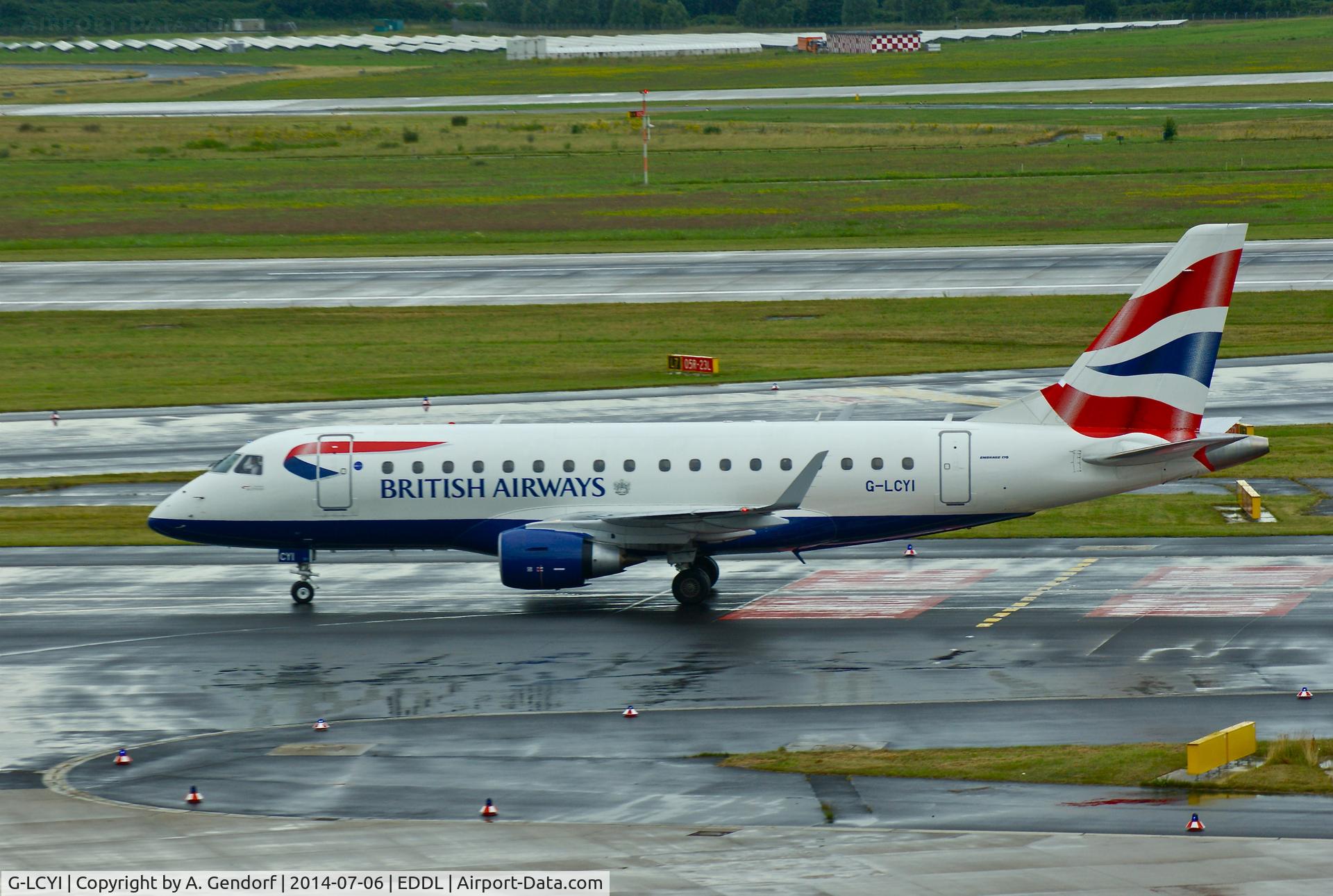 G-LCYI, 2010 Embraer 170STD (ERJ-170-100STD) C/N 17000305, BA CityFlyer, is here on taxiway 