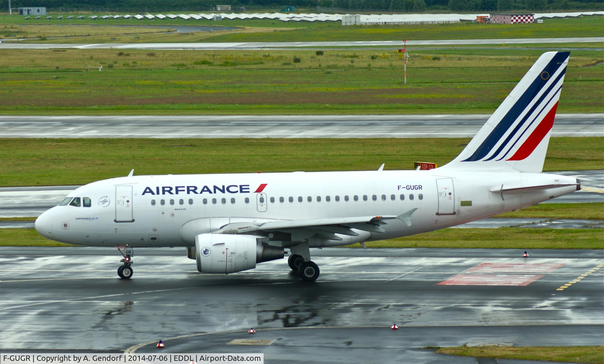 F-GUGR, 2007 Airbus A318-111 C/N 3009, Air France, seen here taxiing at Düsseldorf Int'l(EDDL)