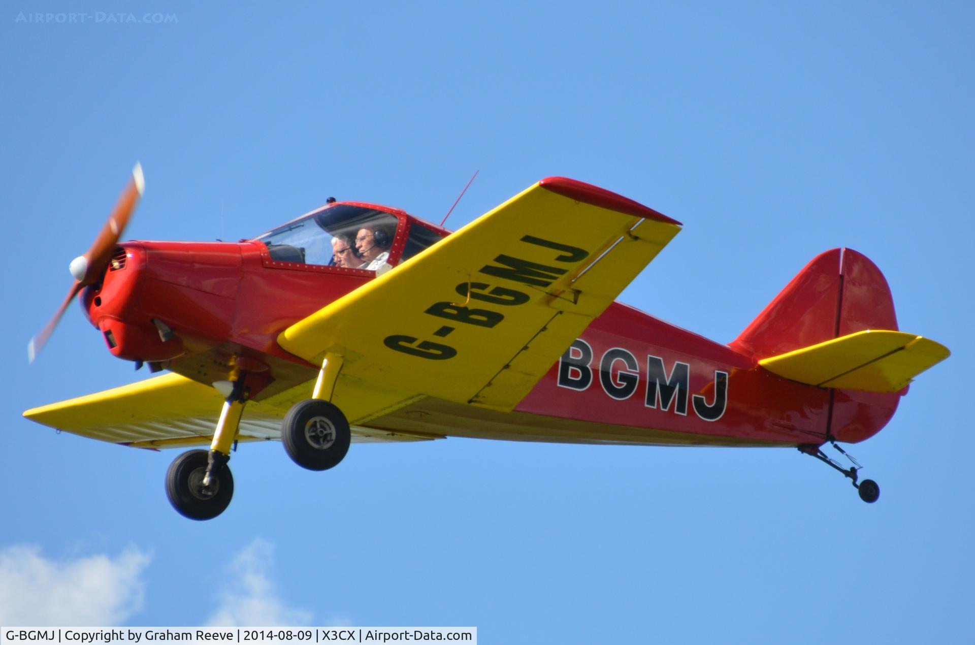 G-BGMJ, 1952 Gardan GY-201 Minicab C/N 12, Departing from Northrepps.