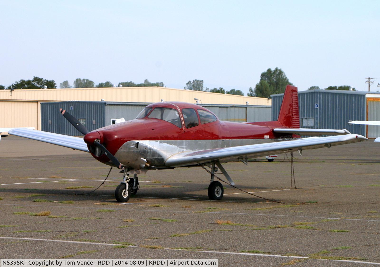 N5395K, 1951 Ryan NAVION B C/N NAV-4-2295B, General aviation ramp at Redding,CA near the Airport Fire Station.